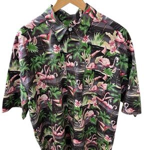 Hummingbird Size XXL Hawaiian Mens Shirt 
Button Up Casual Beach Aloha Tropical